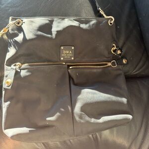 Henri Bendel crossbody black nylon handbag